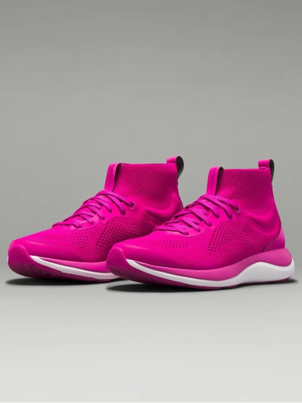 lululemon athletica Women's Vibrant Magenta Knit High-Top Sneakers